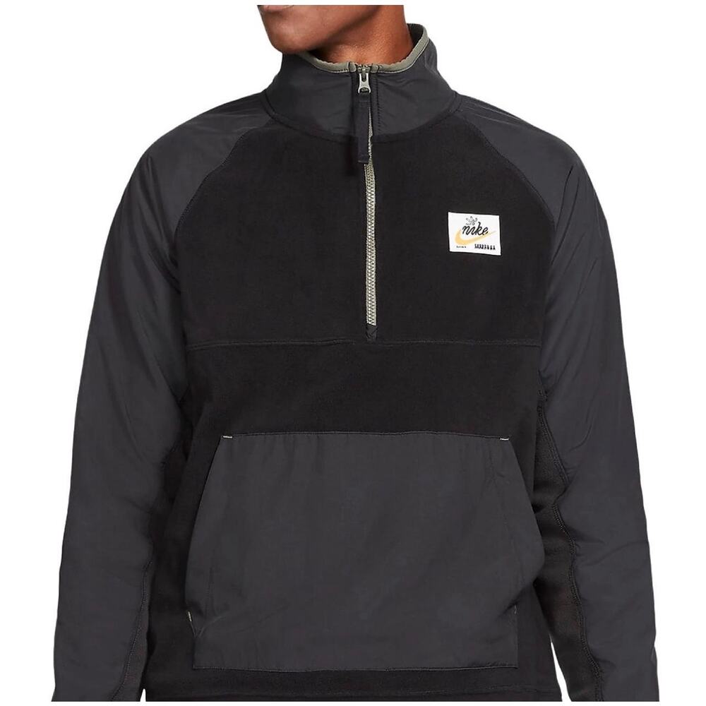 Nike Sportswear Men's 1/2-Zip 1/4 Zip Fleece Pullover Noir Sz S DD8968-010 EUC